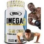 RealPharm, OMEGA 3 FATTY ACIDS fish oil VITAMIN E 60 caps, KWASY TŁUSZCZOWE OMEGA 3 olej rybny WITAMINA E 60 kaps