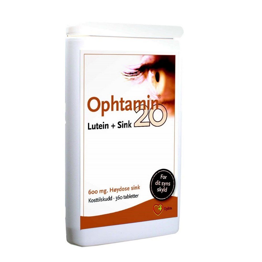 Ophtamin 20 lutein + sink 600 mg 360