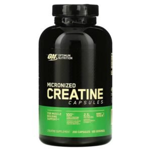 Optimum Nutrition, Micronized Creatine Capsules, Micronized Creatine Capsules, 2.5 g, 200 Capsules (1.25 g per capsule),Optimum Nutrition, Micronized Creatine Capsules, mikronisierte Kreatin-Kapseln, 2,5 g, 200 Kapseln (1,25 g pro Kapsel)