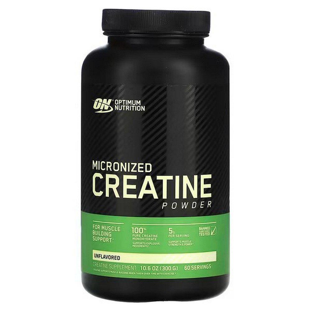 Optimum Nutrition, Micronized Creatine Powder, Micronized Creatine Powder, Unflavored, 300 g (10.6 oz.),Optimum Nutrition, Micronized Creatine Powder, mikronisiertes Kreatin-Pulver, geschmackneutral, 300 g (10,6 oz.)
