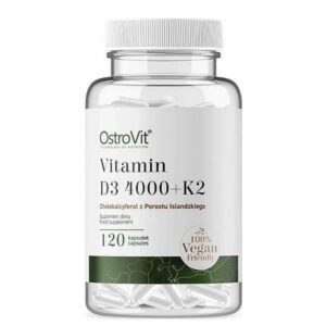 OstroVit,VITAMIN D3 4000 + K2 VEGE, 120 BONES,WITAMINA Dz 4000 + K2 VEGE, 120 KOŚCI,