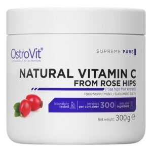 OstroVit,Vitamins powder Natural Vitamin C from Rose Hips,300 g ,300 ml,Witaminy w proszku Naturalna witamina C z owoców dzikiej róży, 300 g, 300 ml,