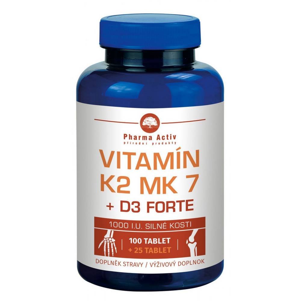 Pharma Activ Vitamín K2 MK 7 + D3 Forte 125