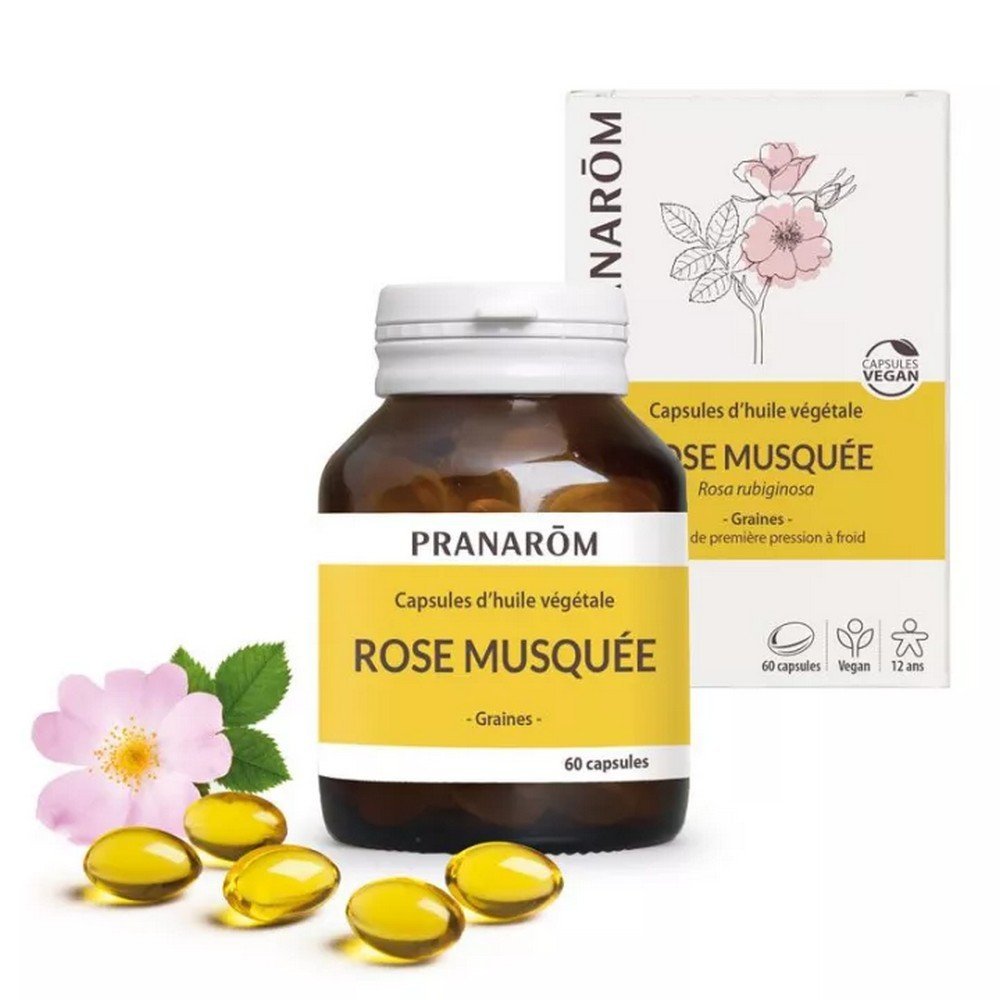 Pranarom Rosehip Pranacaps 60 Capsules, Pranacaps à la Rose Musquée 60 Gélules