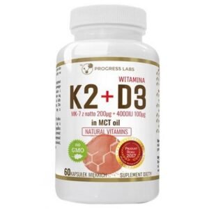 Progress Labs Natural Vitamins vitamin K2 & D3 MK-7 with natto 60 caps