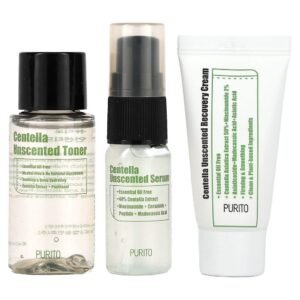 Purito, Centella Unscented Mini Kit, 3 Piece Kit,Purito, Centella Unparfümiertes Mini-Set, 3-teiliges Set
