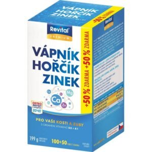 Revital Calcium+magnesium+zinc+vit. D3+K1, Revital Vápník+hořčík+zinek+vit. D3+K1 150