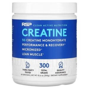 RSP Nutrition, Creatine Monohydrate Powder, Creatine Monohydrate Powder, 300 g (10.6 oz.),RSP Nutrition, Creatine Monohydrate Powder, Kreatinmonohydrat-Pulver, 300 g (10,6 oz.)
