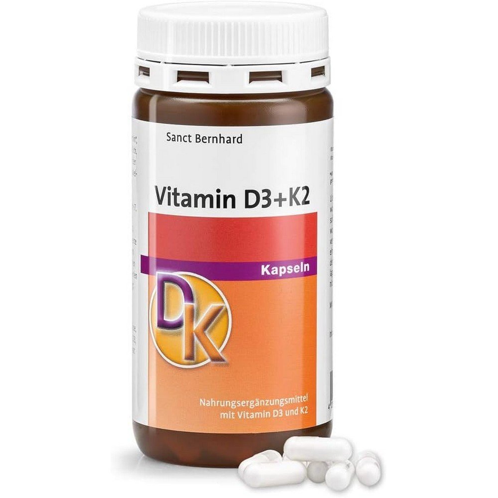 Sanct Bernhard Vitamin D3+K2 Capsules, 180 Capsules, Sanct Bernhard Vitamin D3+K2 Kapseln, 180 Kapseln