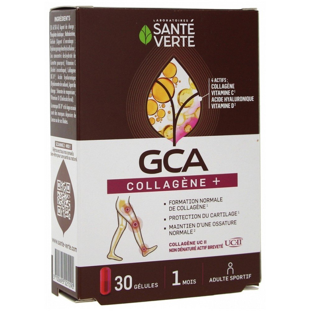 Santé Vert GCA Collagen + 30 Capsules
GCA Collagène + 30 Gélules