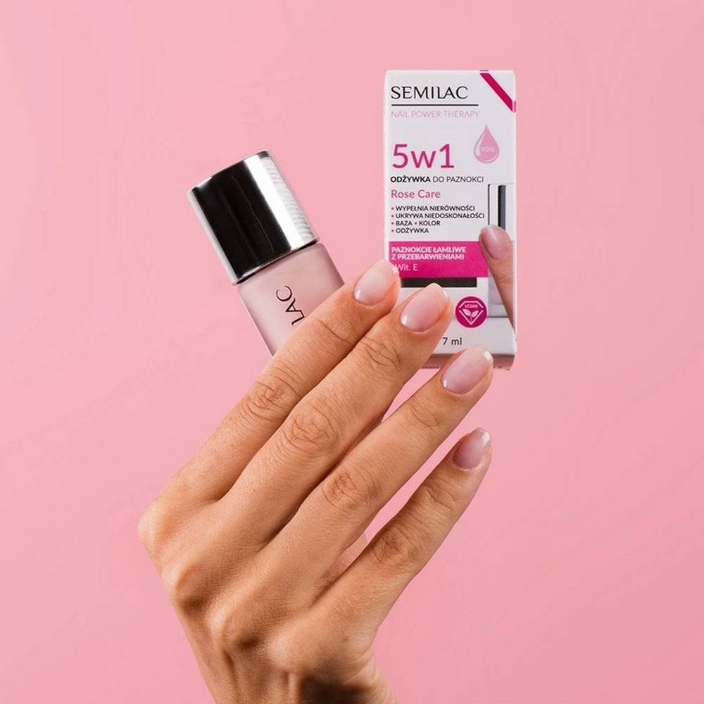 Semilac Nail Power Therapy 5w1 Rose Care, 7ml - Imagen 2