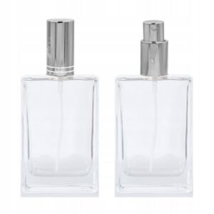 Senzi Cosmetics,Senzi Cosmetics glass Luis perfume bottle, silver, 100 ml,Butelka na perfumy Senzi Cosmetics szklana Luis srebrna 100 ml