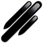 Mont Bleu s.r.o.,Set of 3 Rainbow Crystal Nail Files, Hand made of Czech tempered glass R-BMS2,Sada 3 křišťálových pilníků Rainbow, ručně vyrobená z českého tvrzeného skla R-BMS2
