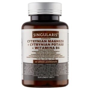 Singularis Magnesium Citrate + Potassium Citrate + Vitamin B6 60Table.