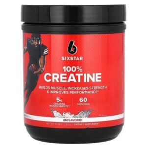 SIXSTAR, 100% creatine, unflavored, 300 g (10.58 oz.),SIXSTAR, 100% Kreatin, geschmacksneutral, 300 g (10,58 oz.)