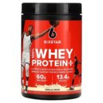 SIXSTAR, 100% Whey Protein Plus, 100% Whey Protein Plus, vanilla cream, 821 g (1.81 lbs.),SIXSTAR, 100% Whey Protein Plus, 100% Molkenprotein Plus, Vanillecreme, 821 g (1,81 lbs.)