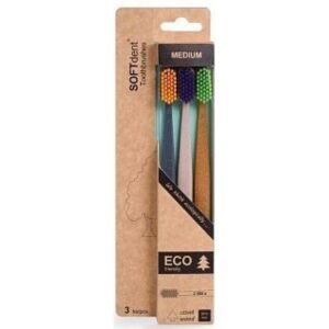 Soft Dent Eco toothbrush medium 3 pcs