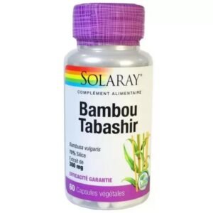 Solaray Bamboo Tabashir 300 mg 60 capsules,Bambou Tabashir 300 mg 60 gélules