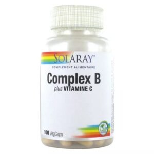 Solaray Complex B plus Vitamin C 100 capsules,B plus Vitamine C 100 gélules