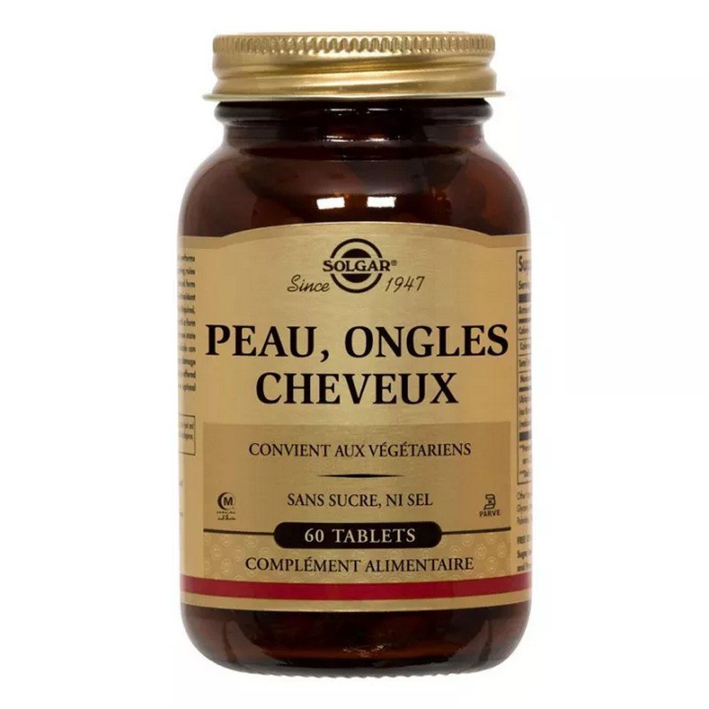 Solgar Skin Nails Hair 60 Tablets, Peau Ongles Cheveux 60 Comprimés