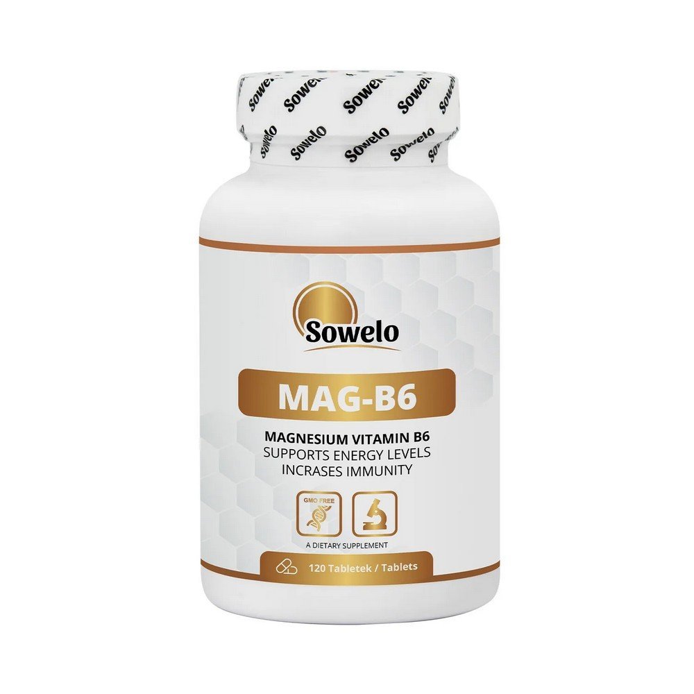 SOWELO MAGNESIUM CITRATE + VITAMIN B6 BETTER ABSORPTION ENERGY SUPPORT, 120,SOWELO CYTRYNIAN MAGNEZU + WITAMINA B6 LEPSZE PRZYSWAJANIE WSPARCIE ENERGII, 120