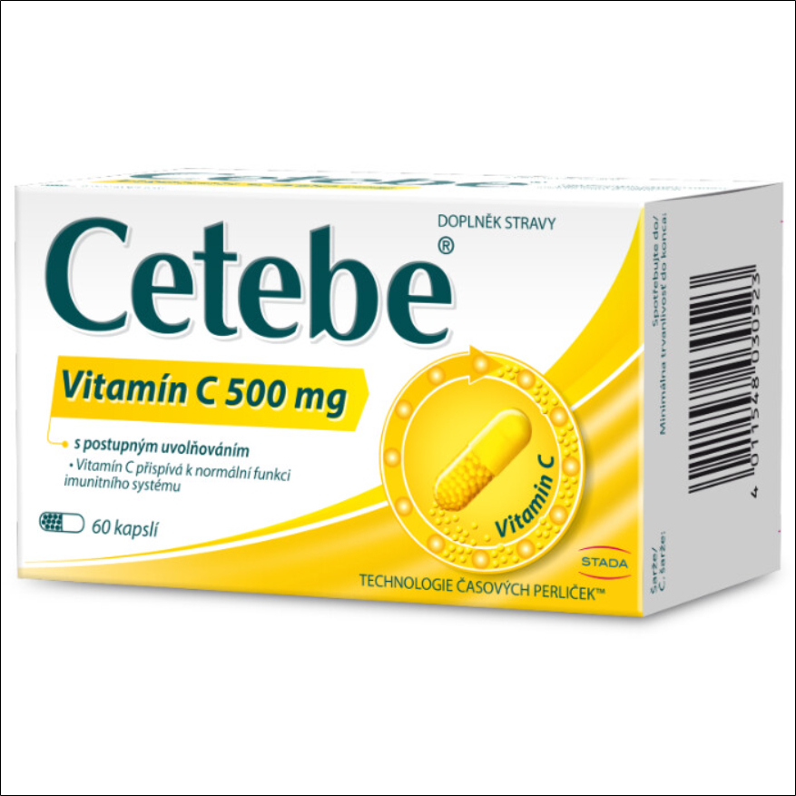 Stada pharma,Cetebe Vitamin C 500 mg 60 capsules,Stada pharma