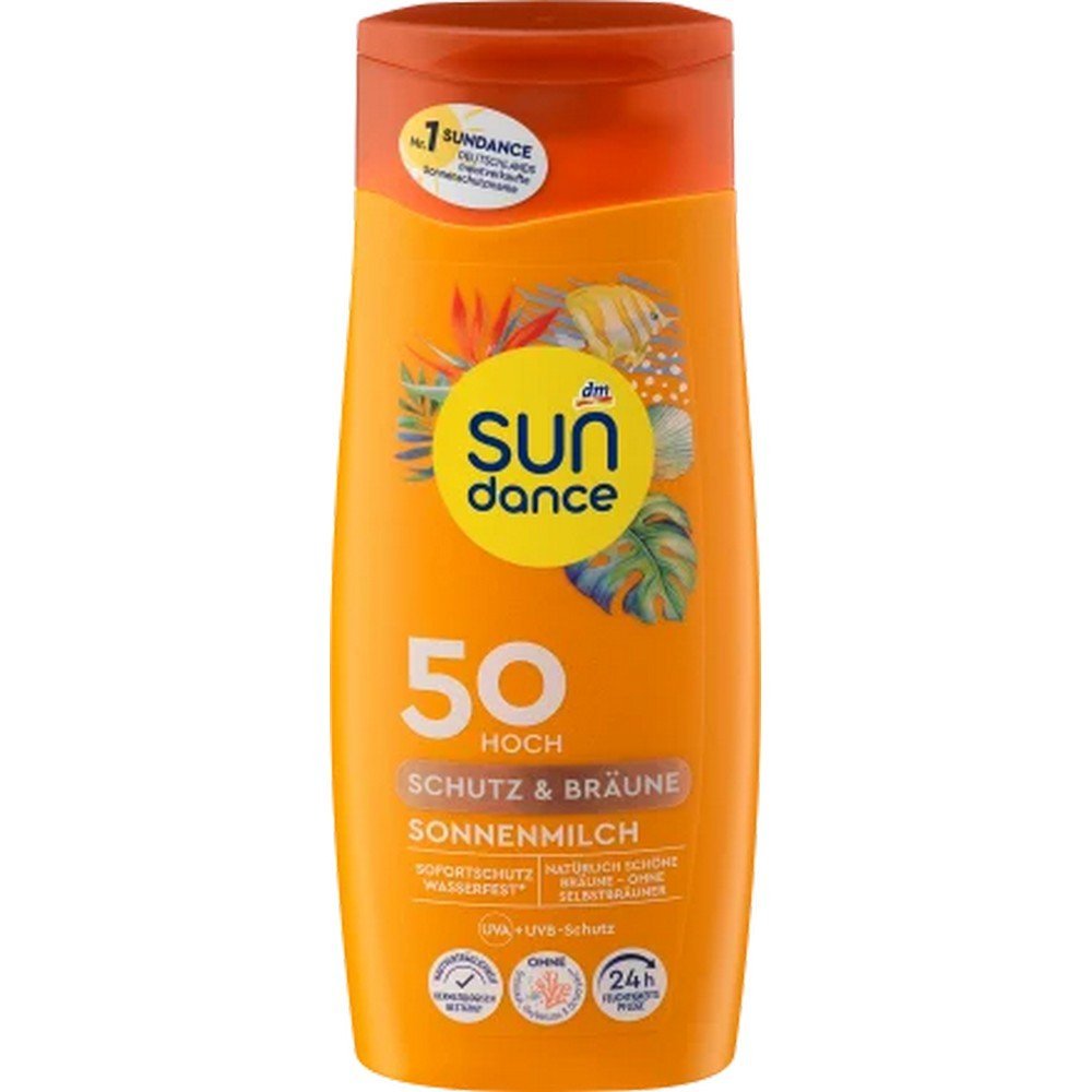 SUNDANCE sun milk protection + tan SPF50, 200 ml, SUNDANCE Sonnenmilch Schutz+Bräune LSF50, 200 ml