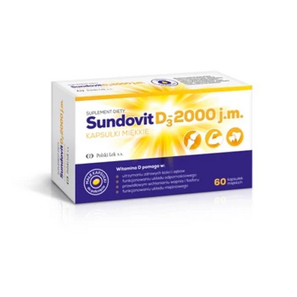 Sundovit D Vitamin D3 2000 IU 60 capsules