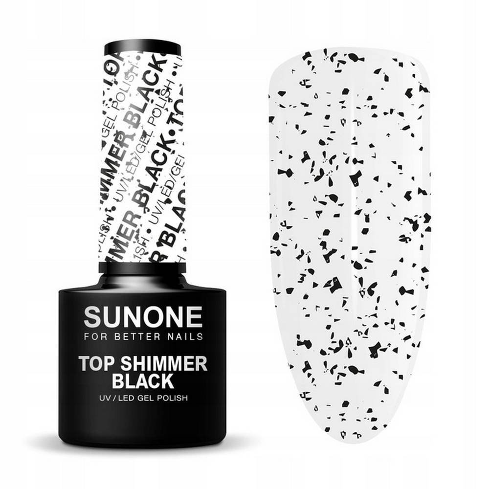 SUNONE TOP SHIMMER BLACK, 5g
