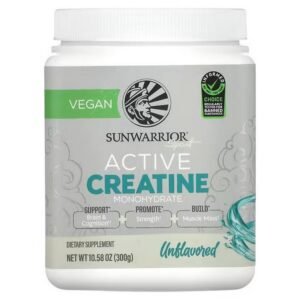 Sunwarrior, Sport, Active Creatine Monohydrate, Active Creatine Monohydrate, Unflavored, 300 g (10.58 oz.),Sunwarrior, Sport, Active Creatine Monohydrate, aktives Kreatinmonohydrat, geschmacksneutral, 300 g (10,58 oz.)
