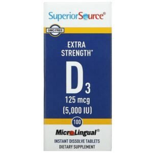 Superior Source, Extra Strength Vitamin D3, 125 mcg (5,000 IU), 100 MicroLingual Orotable Tablets,Superior Source,  extra starkes Vitamin D3, 125 mcg (5.000 IU), 100 MicroLingual-Schmelztabletten