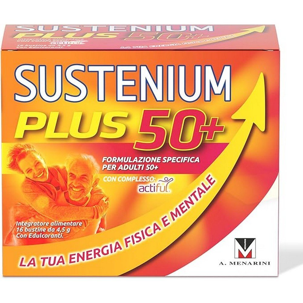 Sustenium Plus 50+ - Energy supplement for adults 50+ Packaging: 16 sachets,Sustenium Plus 50+ - Suplement energetyzujący dla dorosłych 50+ Opakowanie 16 saszetek