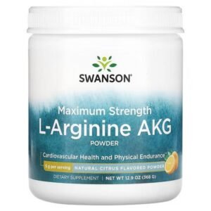 Swanson,Maximum Strength L-Arginine AKG Powder, Natural Citrus, 12.9 oz (368 g),Swanson,  L-Arginin AKG-Pulver in maximaler Stärke, natürliche Zitrusfrucht, 368 g (12,9 oz.)
