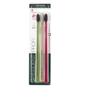 SWISSDENT Colors Toothbrush Soft-Medium Festive 3 pcs