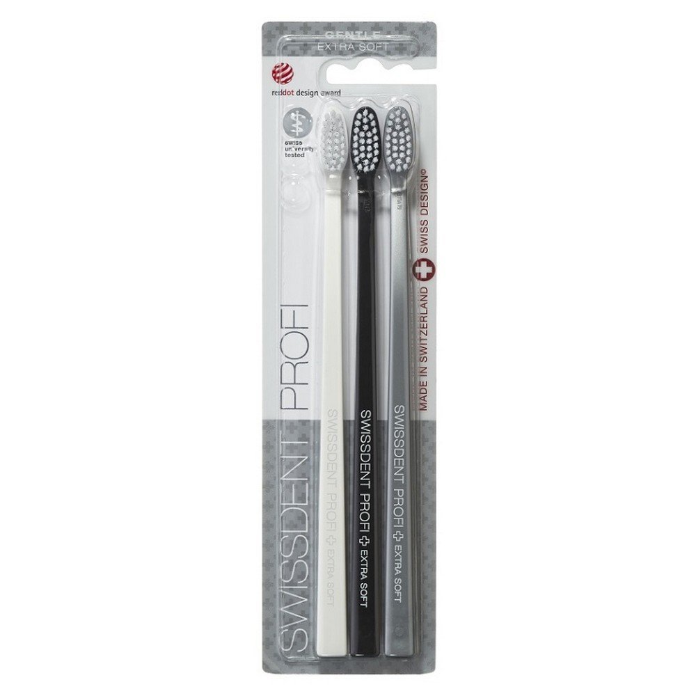 SWISSDENT Gentle Toothbrush Extra Soft Zermatt 3 pcs