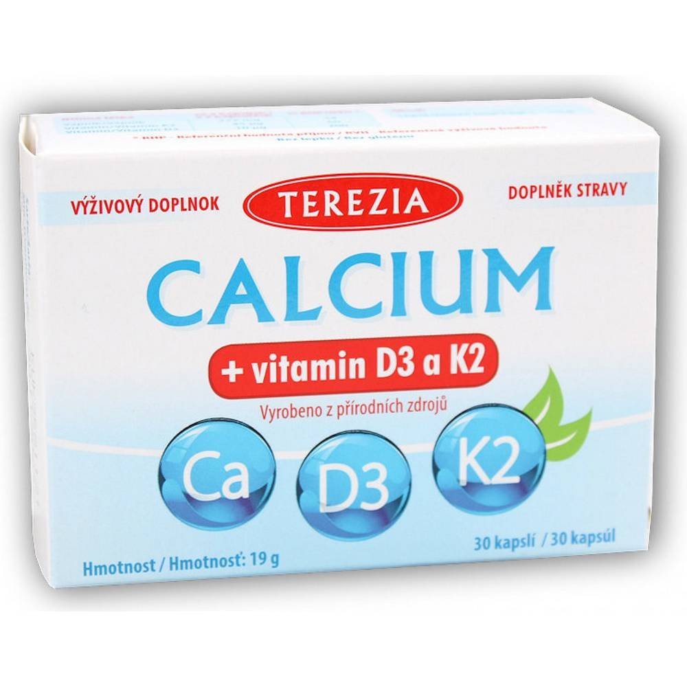 Terezia Calcium+vitamin D3 a K2 30