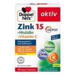 TETESEPT Zinc 15 Depot + Histidine + Selenium film-coated tablets 30 pieces, TETESEPT Zink 15 Depot+Histidin+Selen Filmtabletten 30 stk