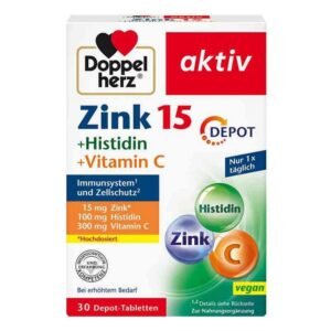 TETESEPT Zinc 15 Depot + Histidine + Selenium film-coated tablets 30 pieces, TETESEPT Zink 15 Depot+Histidin+Selen Filmtabletten 30 stk