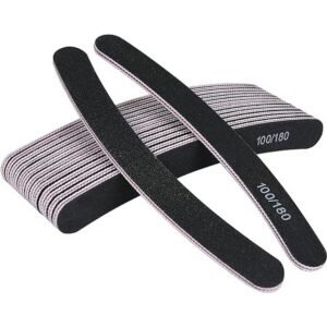 URAQT Professional nail file 15 pcs, double-sided, professional nail file grain 100/180 for manicure,URAQT Profesjonalny pilnik do paznokci 15 szt., dwustronny, profesjonalny pilnik do paznokci ziarna 100/180 do manicure