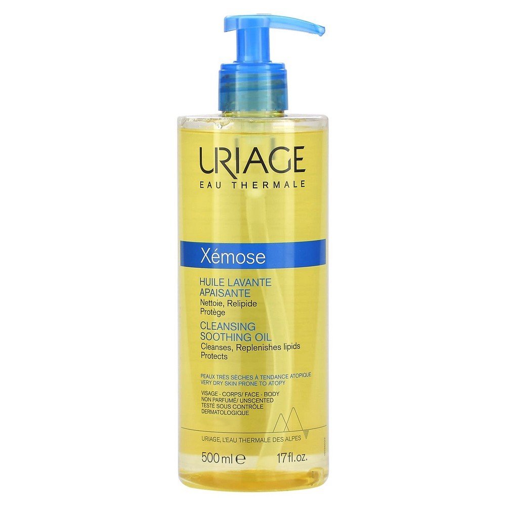 Uriage, Xemose, Cleansing Soothing Oil, Unscented, 17 fl oz (500 ml),Uriage, Xemose, Cleansing Soothing Oil, Beruhigendes Reinigungsöl, duftneutral, 500 ml (17 fl. oz.)