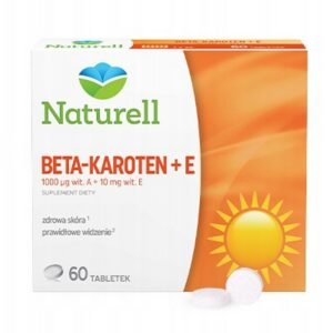 USP Zdrowie,Dietary supplement Naturell Beta-carotene + E, 60 pcs,Suplement diety Naturell Beta-karoten + E, 60 szt
