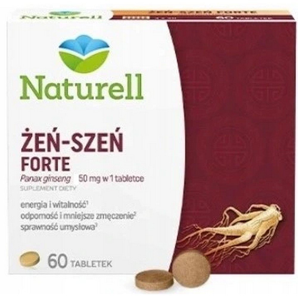 USP Zdrowie,Dietary supplement Naturell Ginseng Forte 60 pcs,Suplement diety Naturell Żeń-szeń Forte 60 szt