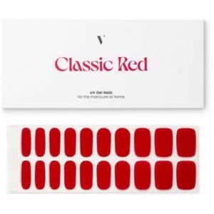 VENICEBODY UV Gel Nail Strips Gel Nail Polish Classic Red,VENICEBODY UV-Gel-Nagelstreifen, Gel-Nagellack, klassisches Rot