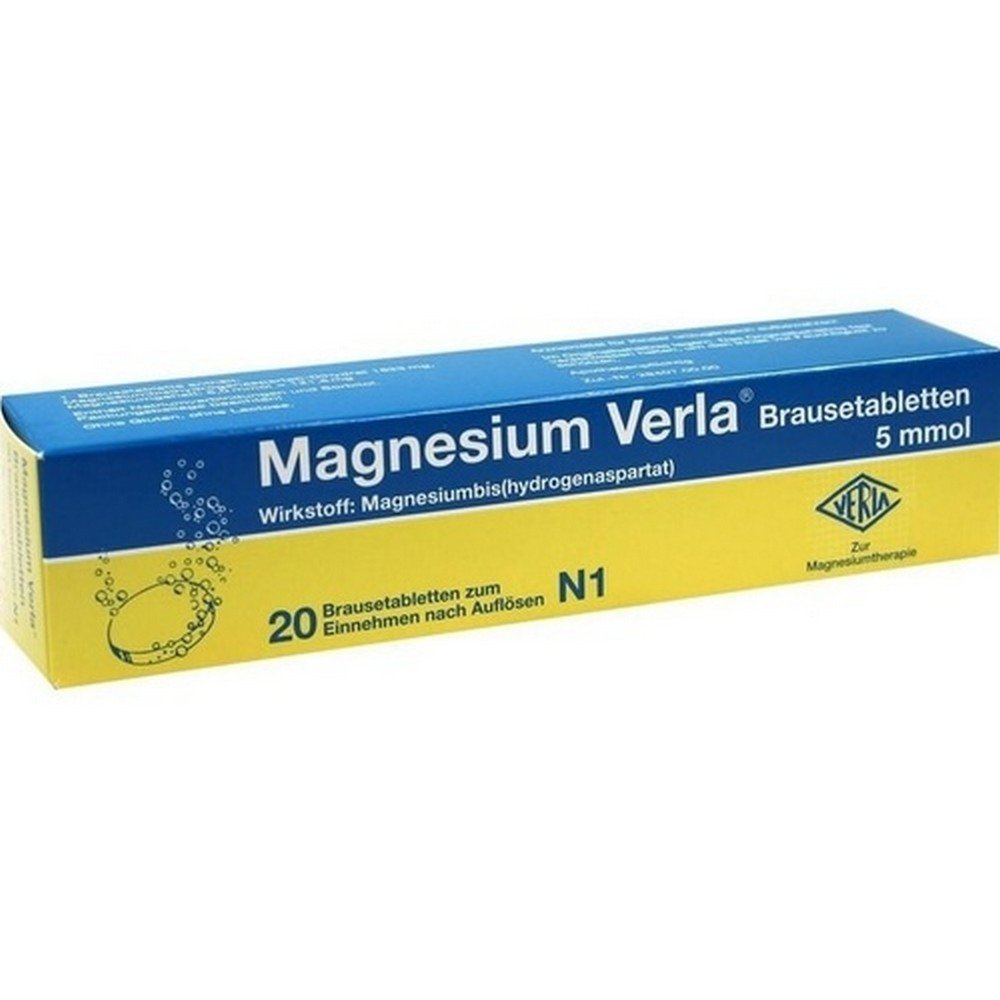 VERLA Magnesium Verla effervescent tablets 20 pcs.,VERLA Magnesium Verla Brausetabletten 20 Stk.