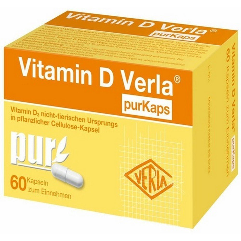 VERLA Vitamin D Verla purKaps capsules 60 pcs.,VERLA Vitamin D Verla purKaps Kapseln 60 Stk.