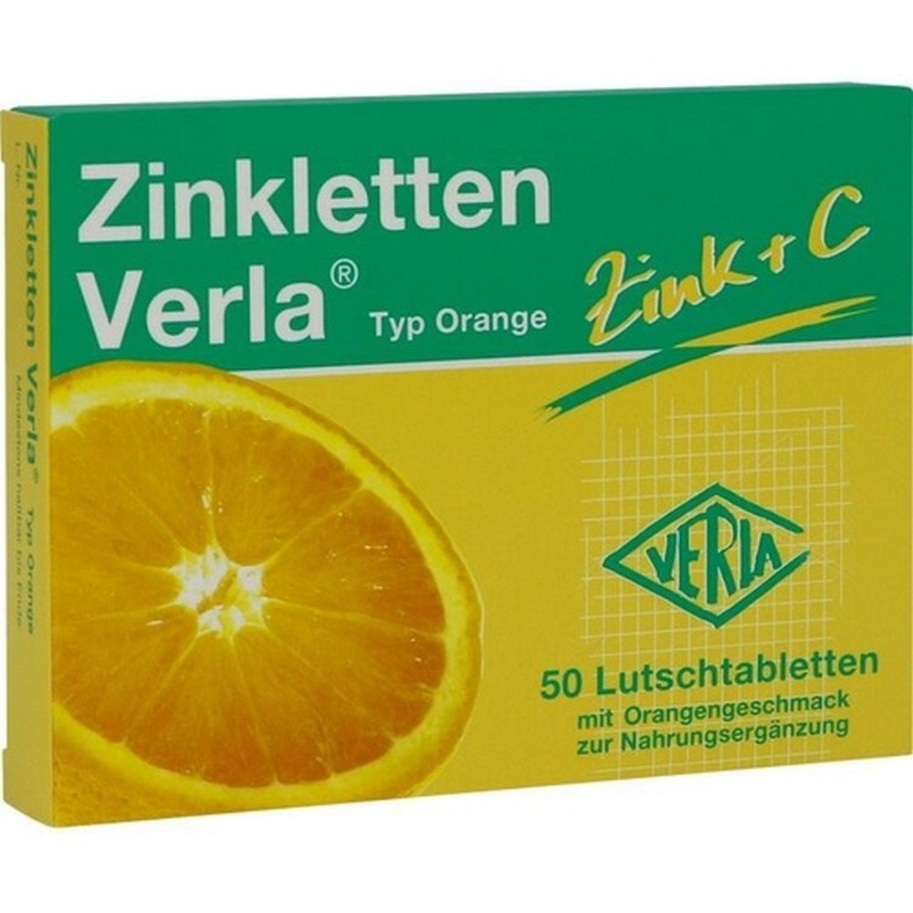 VERLA zinc tablets Verla orange lozenges 50 pcs.,VERLA Zinktabletten Verla Orangenpastillen 50 Stk.