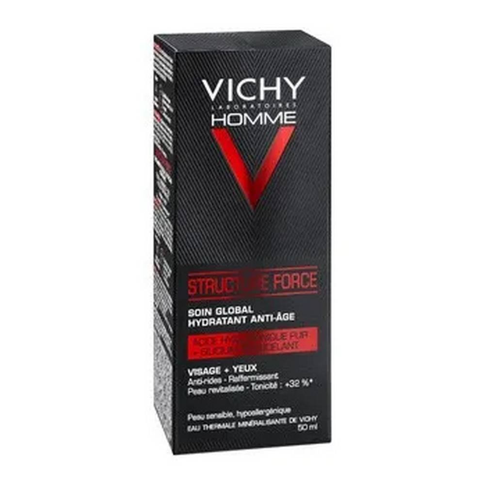 Vichy Homme Structure Force, posilující krém proti vráskám s kyselinou hyaluronovou, 50 ml