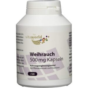 Vita World Boswellia Frankincense Extract 500 mg 120 Vegi Capsules, Vita World Boswellia Weihrauch-Extrakt 500 mg 120 Vegi-Kapseln