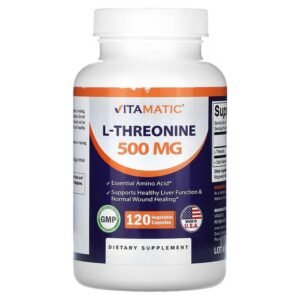 Vitamatic, L-Threonine, 500 mg, 120 vegetable capsules,Vitamatic, L-Threonin, 500 mg, 120 pflanzliche Kapseln