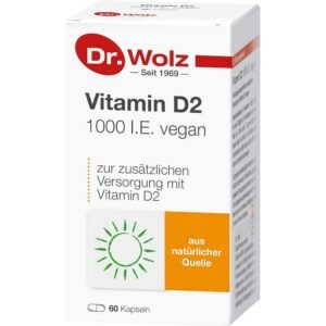 Vitamin D2 1000 IU vegan from Dr. Wolz, 60 capsules,Vitamin D2 1000 IE vegan von Dr. Wolz, 60 Kapseln